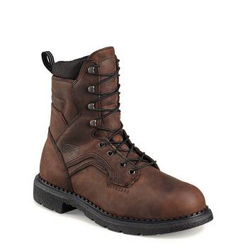 Red Wing SuperSole 8-inch Safety Toe - Hnede Nepremokave Topanky Panske, RW149SK